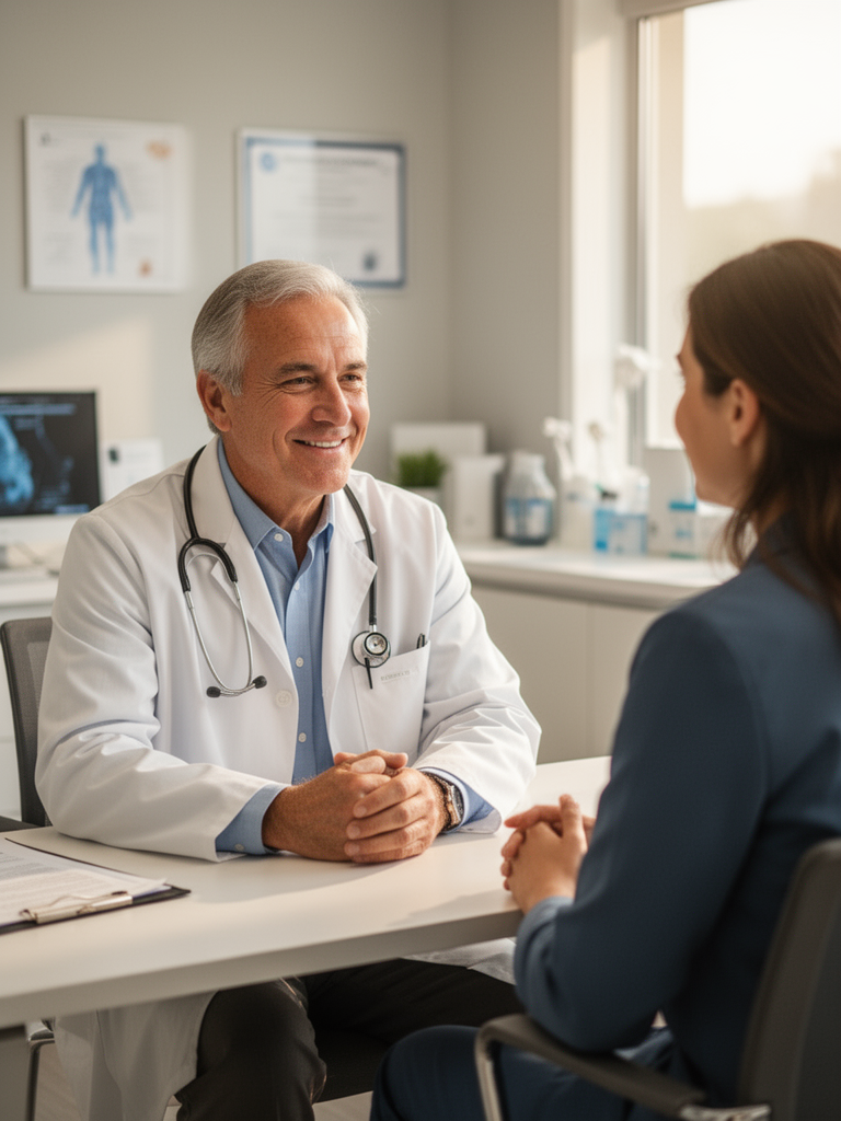 Doctor in consultation
